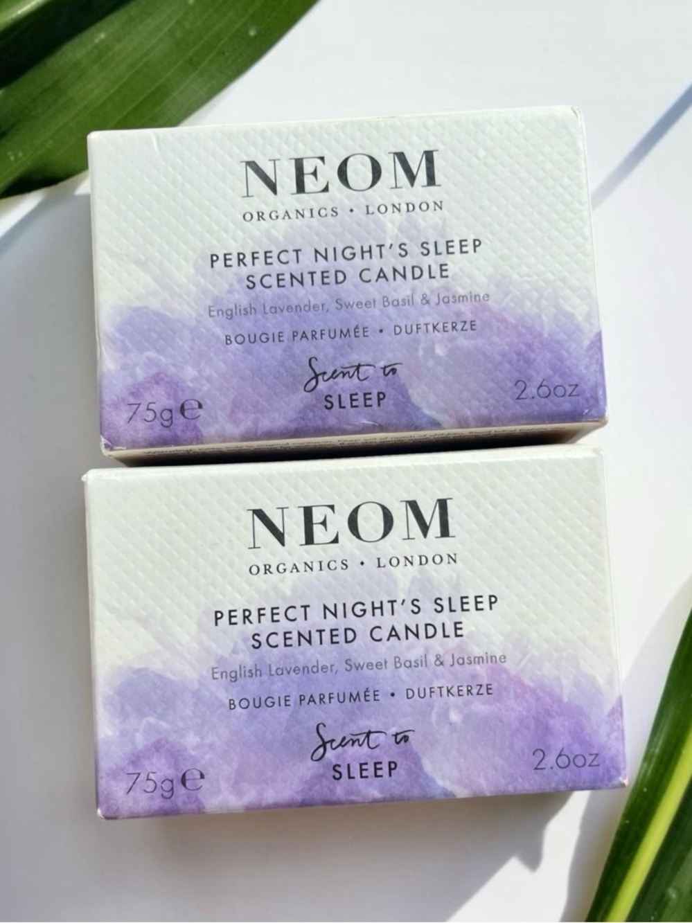 Neom Organics Perfect Night’s Sleep Scented Candle Travel Size NEW 2 Pc Lot